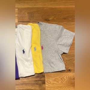 Set of 3 V-Neck Short Sleeve Ralph Lauren T-Shirts